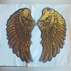 IRON ON PATCHES, GOLD SPANGLED WINGS 🪽 PATCHES.